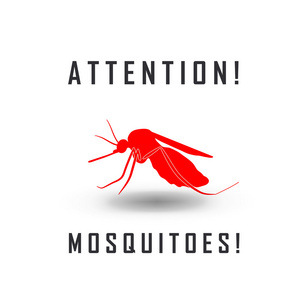 警告标志的蚊子