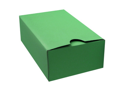 绿色的纸板箱