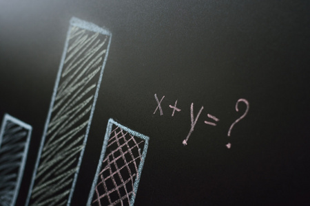 图表, 计划, 图表数学方程两个未知数和问号,字教育, 数学, 商业