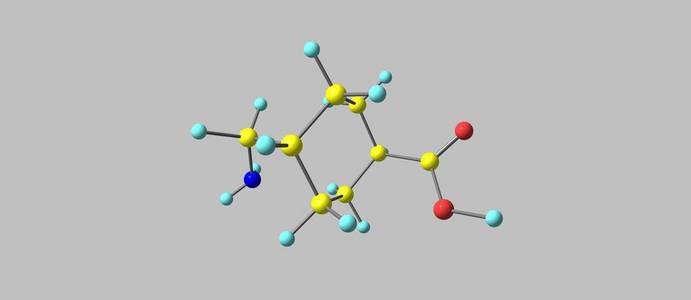 氨甲环酸分子结构上灰色孤立