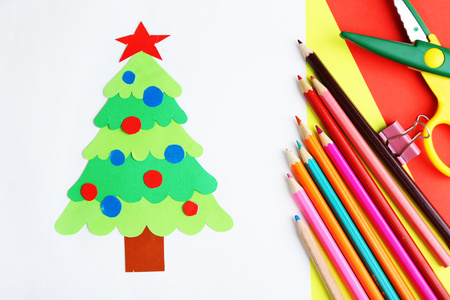 创意纸圣诞树图片