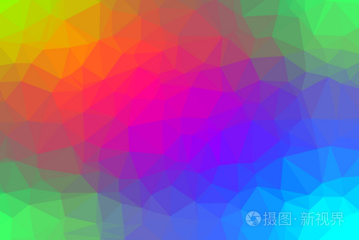 五颜六色的抽象背景的三角形低聚