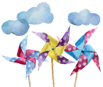 手工风车图片-手工风车素材-手工风车插画-摄图新视界