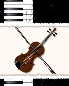 钢琴和小提琴海报图片
