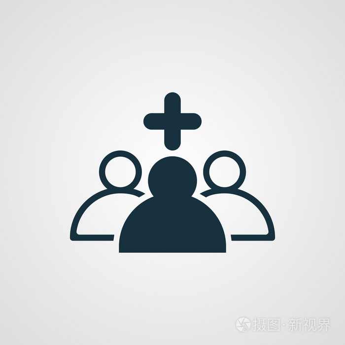 平的医务人员图标