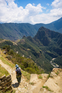在印加古道上的背包客, 探险的马丘比丘, 在秘鲁访问最多的旅游目的地。南美夏季探险