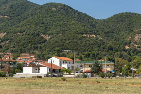 希腊中央马其顿 Chalkidiki Stratoni 镇全景