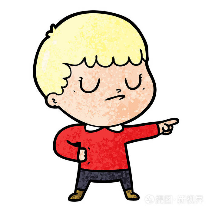 卡通坏小子的矢量插图