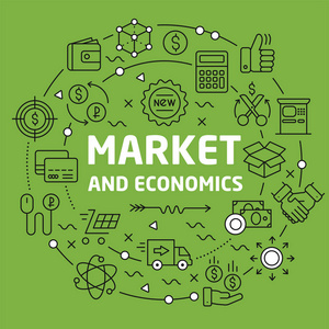线条背景图市场和经济学