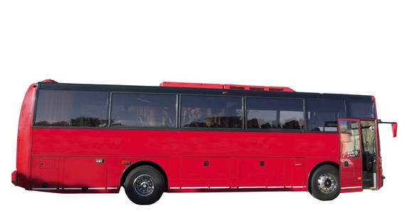 红色观光旅游巴士