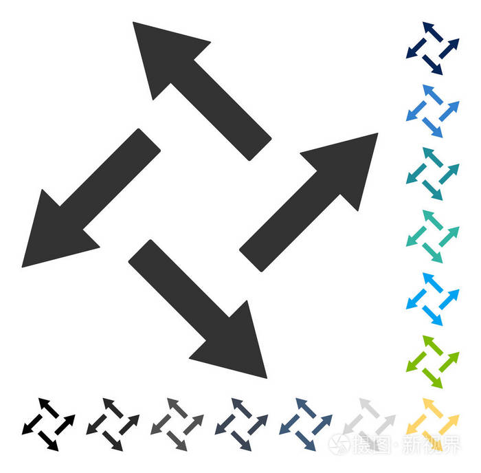 离心箭头矢量图标