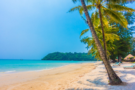 美丽的海洋沙滩美丽的热带海洋和沙滩照片