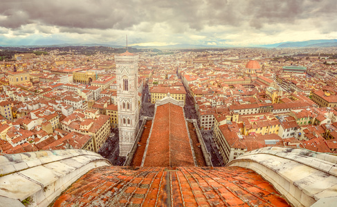 从大教堂佛罗伦萨的全景视图