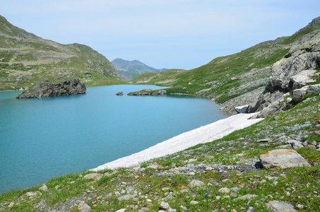 俄罗斯，西高加索，Imeretinskoye 湖夏季