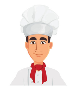 厨师帽smi 中年轻专业厨师的面部表情