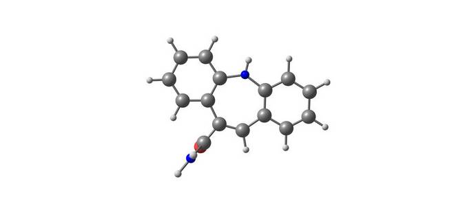 卡马西平分子结构上白色孤立