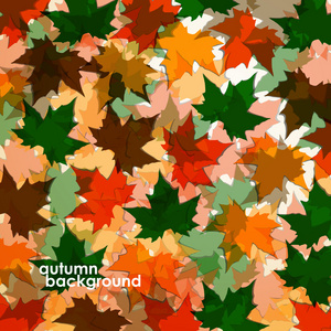 秋季背景的枫树叶。Colofrul 矢量图像。Eps 10