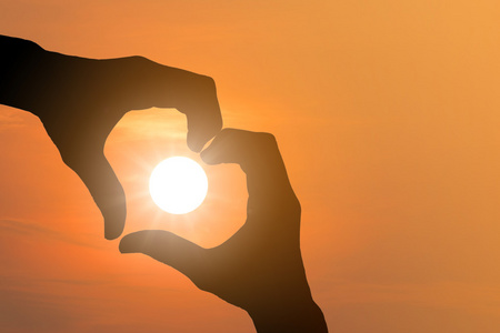 上的暗轮廓组成一个红色的盒子和很多的心像一个闪光的轮廓blockchain