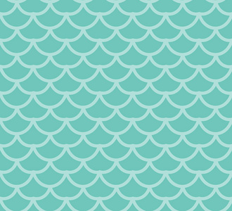 浪漫背景下的年轻美人矢量无缝重复图案背景与美人鱼鳞和粉红色和紫色