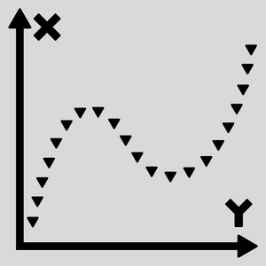 带点的函数图平面矢量符号