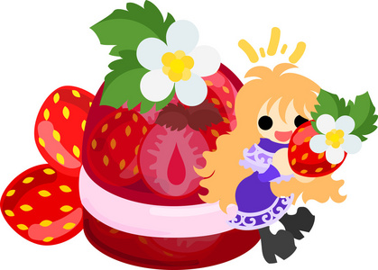 草莓，可爱图