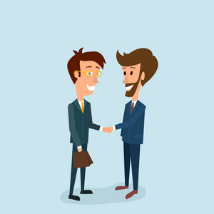 两个生意人互相握手.一个很好的协议.