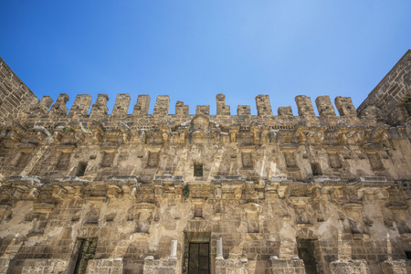 在 Aspendos，土耳其安塔利亚的圆形剧场