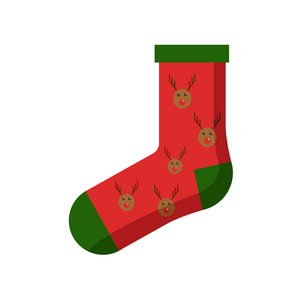 红绿鹿圣诞袜