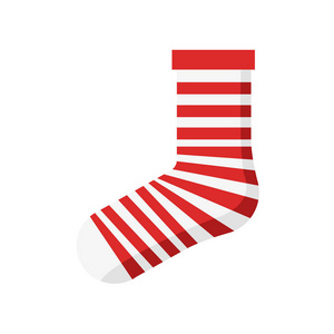 红色白色条纹圣诞袜