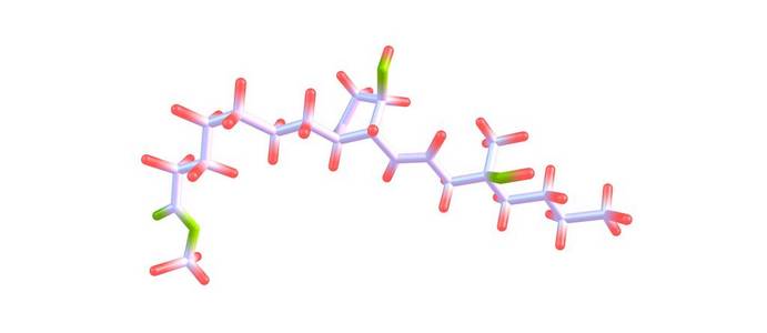 米索前列醇分子结构上白色孤立