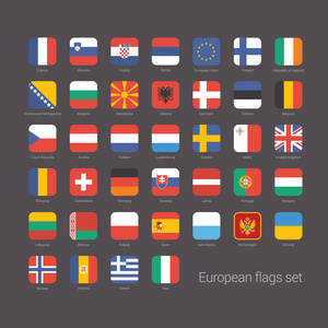 欧洲国家平标志集