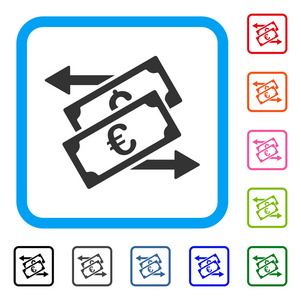 纸币交换框架图标图片