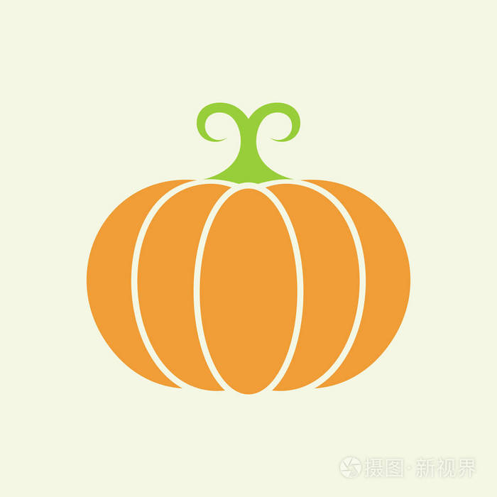 南瓜平面矢量图标