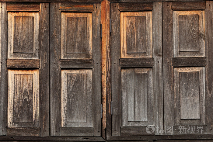 美丽古老的木制窗户纹理背景照片-正版商用图片0ejf3b-摄图新视界