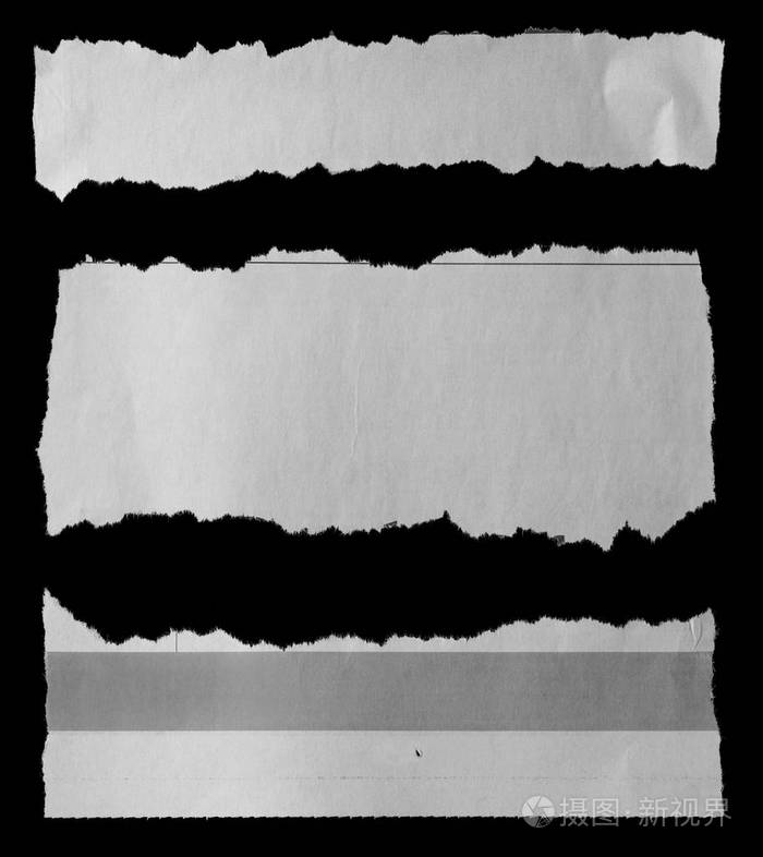 撕碎的纸上黑色