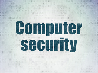 隐私权的概念 数字纸张背景上的计算机安全