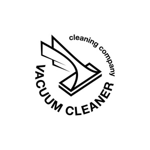 吸尘器抽象会徽。用于名片品牌和企业标识的清洁徽标模板