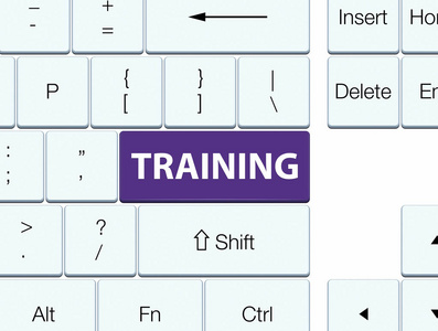 培训紫色键盘按钮