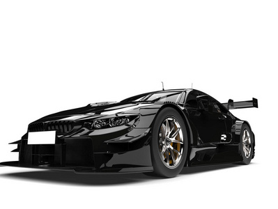 壮观的现代黑色超级跑车