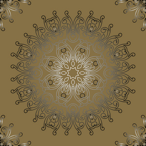 矢量平铺图案.仿古复古瓷砖可用于墙纸, 背景, 表面纹理照片