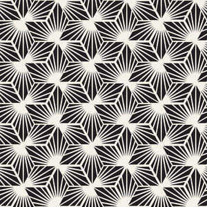 重复几何六边形网格.简单格子平面设计矢量无缝条纹图案.