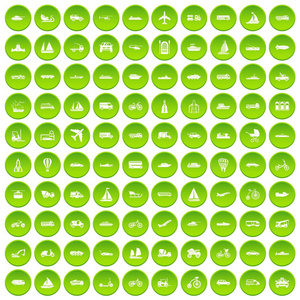 100交通图标设置绿色圆圈