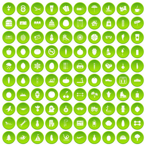 100婚礼图标设置绿色圆圈