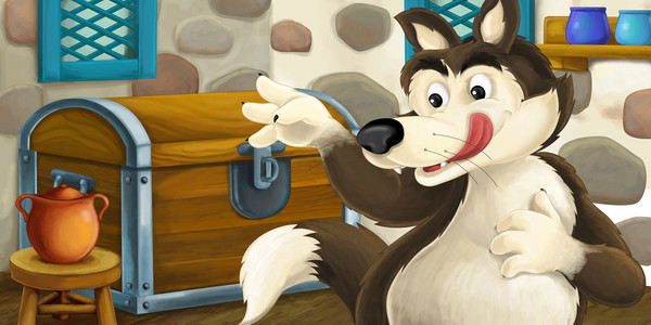 大灰狼卡通图片