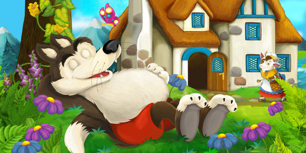 灰色的大灰狼图片