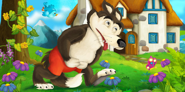 卡通童话故事大灰狼照片