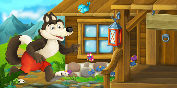 卡通童话故事大灰狼照片