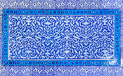 蓝色瓷砖