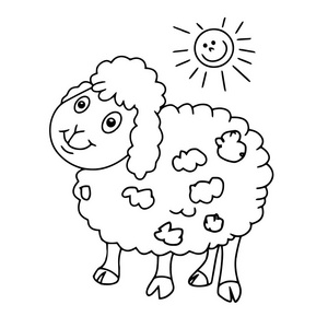 有趣的小小绵羊图片-有趣的小小绵羊素材-有趣的小小绵羊插画-摄图新
