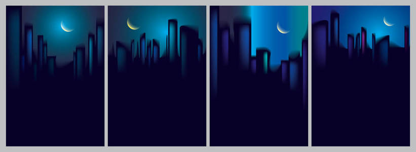 空夜街插画 空夜街手绘 空夜街卡通图 摄图新视界 空夜街插画 空夜街手绘 空夜街卡通图 摄图新视界